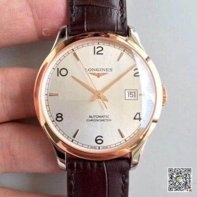 Longines Record L2.820.4.76.2 1:1 Best Edition Replica Watch Swiss ETA2892 Silver Dial